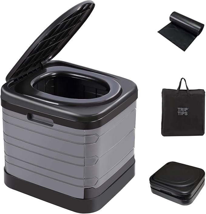 *版便携式便盆 适用于露营 超大折叠旅行厕所 露营厕所 便携式马桶